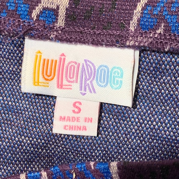 COPY - LulaRoe Cassie Pencil Skirt Plum Blue ~ NEW - Picture 4 of 5